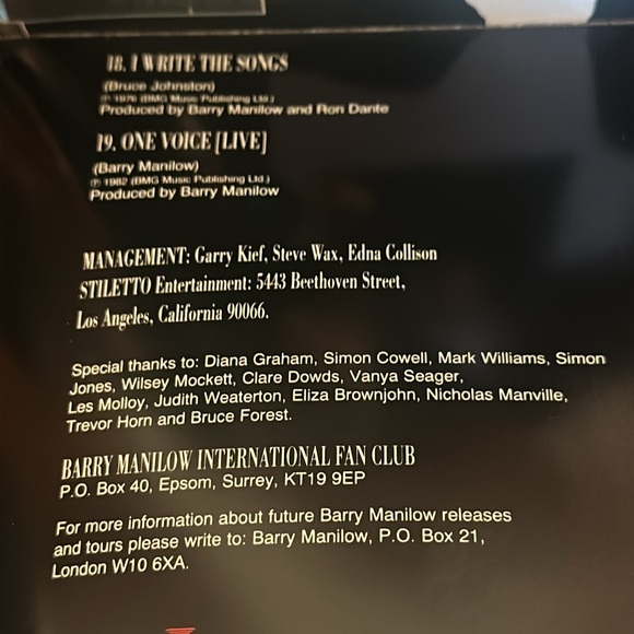 Manilow Greatest Hits The Platinum Collection - Picture 9 of 9